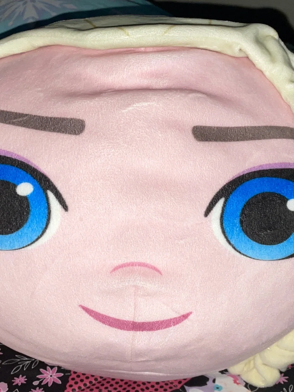 Disney Frozen Anna and Elsa Round Plush Pillows